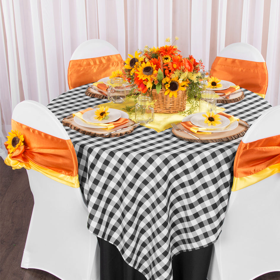 Sunflower Tablecloth Black and White Checkered Tablecloth Floral