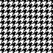 Black and White Houndstooth Satin - CV Linens