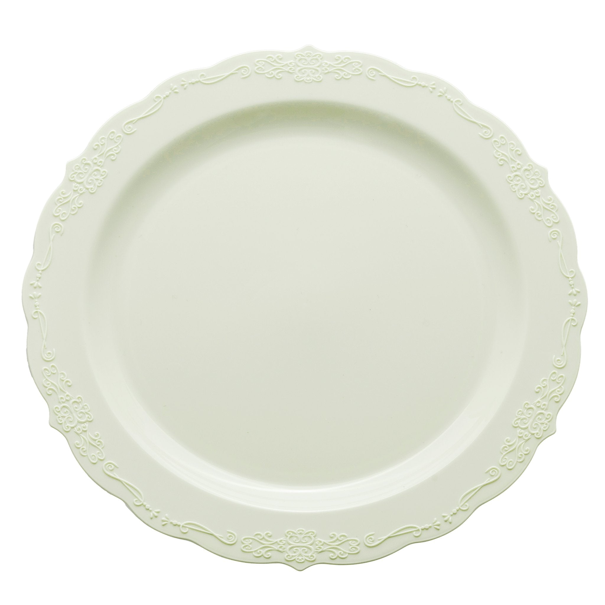 Classic Disposable Buffet Plates or Dessert Plates, Plastic Round