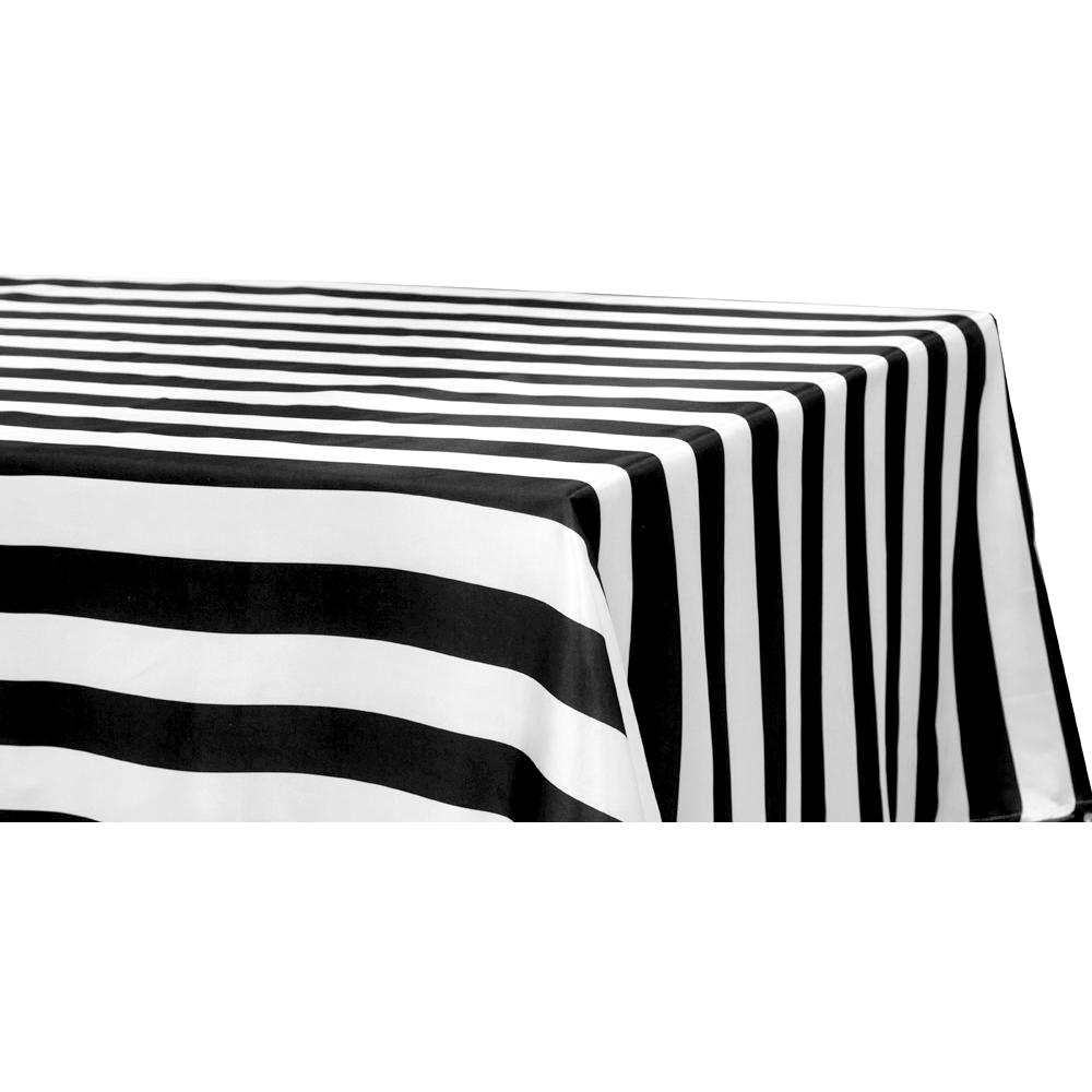 Black & White Stripe Linens│Tablecloths, Runners & Sashes! CV Linens