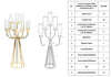 12 Arms Candle Holder Wedding Candelabra Table Centerpiece 48H Parts List