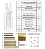 48in Tall 10 Arm Candle Holder Candelabra Centerpiece Parts List