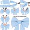 Giant Bow Backdrop Baby Blue assembly infographic