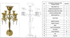 Candelabra Centerpiece with Hanging Crystals Parts List