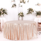 Glitz Sequins 108" Round Tablecloth - Blush/Rose Gold