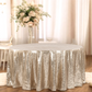 Glitz Sequins 108" Round Tablecloth - Champagne