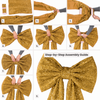 Sequin Velvet Giant Fabric Bow for Backdrop Gold infographic showing assembly steps