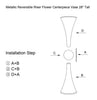 Metallic Reversible Riser Flower Centerpiece Vase 28 inch Tall Parts List