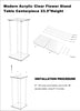 Modern Acrylic Clear Flower Stand Table Centerpiece Instructions