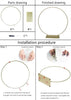 Pack of 2 pcs Metal Round Arch Hoop Tabletop Decor Centerpiece 32 Diameter