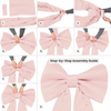 Giant Bow Backdrop Pastel Pink assembly infographic