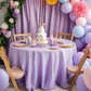 Round Polyester 132" Tablecloth - Lavender