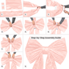 Velvet Giant Fabric Bow for Background Pastel Pink assembly steps instructions