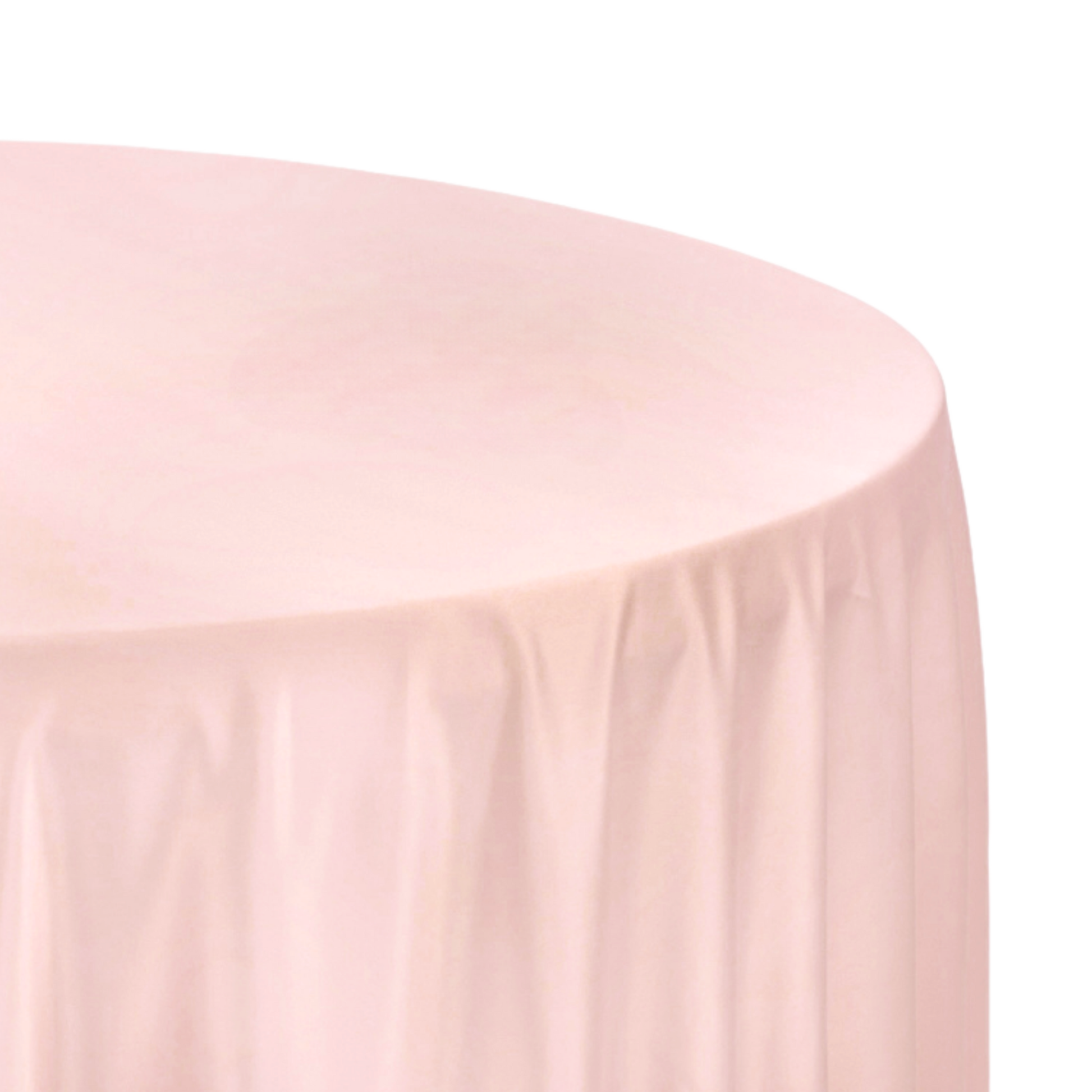 Lamour Satin 120" Round Tablecloth - Blush/Rose Gold