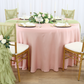 Lamour Satin 120" Round Tablecloth - Blush/Rose Gold