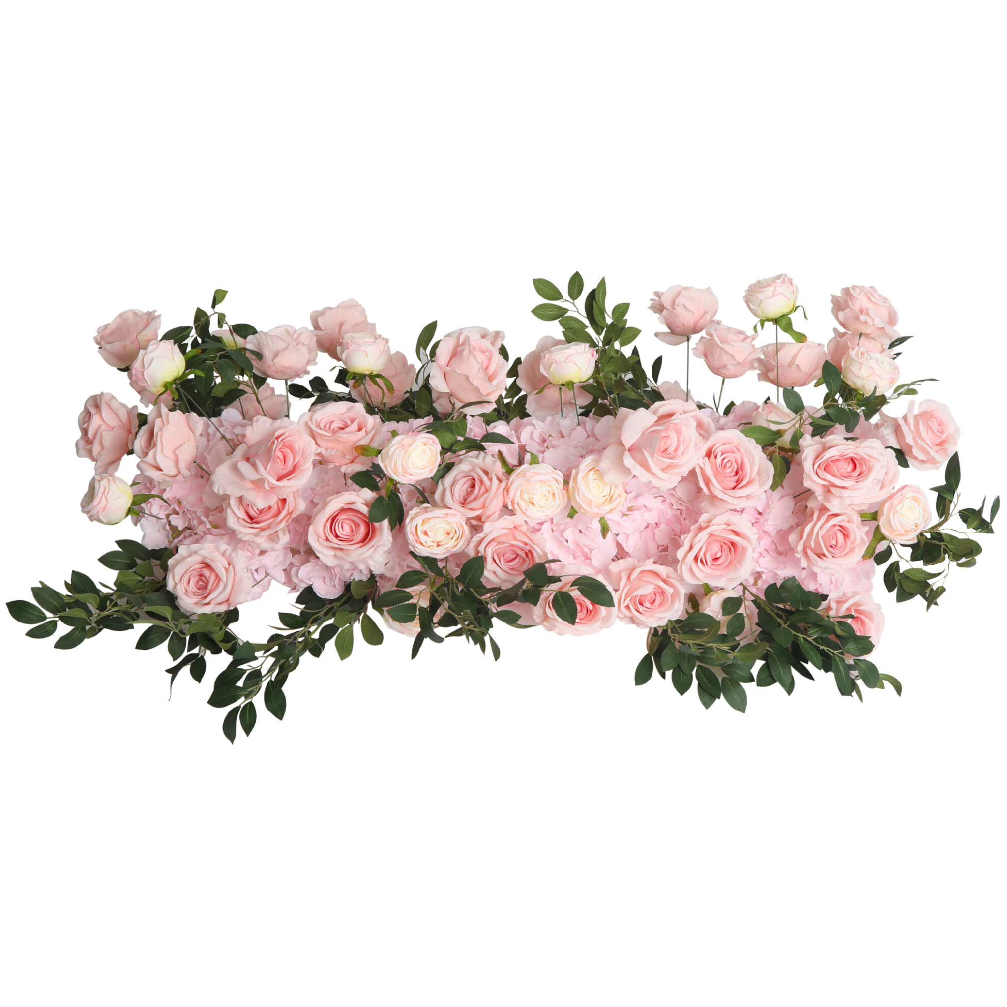 Pink Premade Flower Backdrop Arch & Table Runner Decor– CV Linens