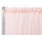 Sheer Voile Flame Retardant (FR) 8ft H x 118" W Drape/Backdrop Curtain Panel - Blush/Rose Gold