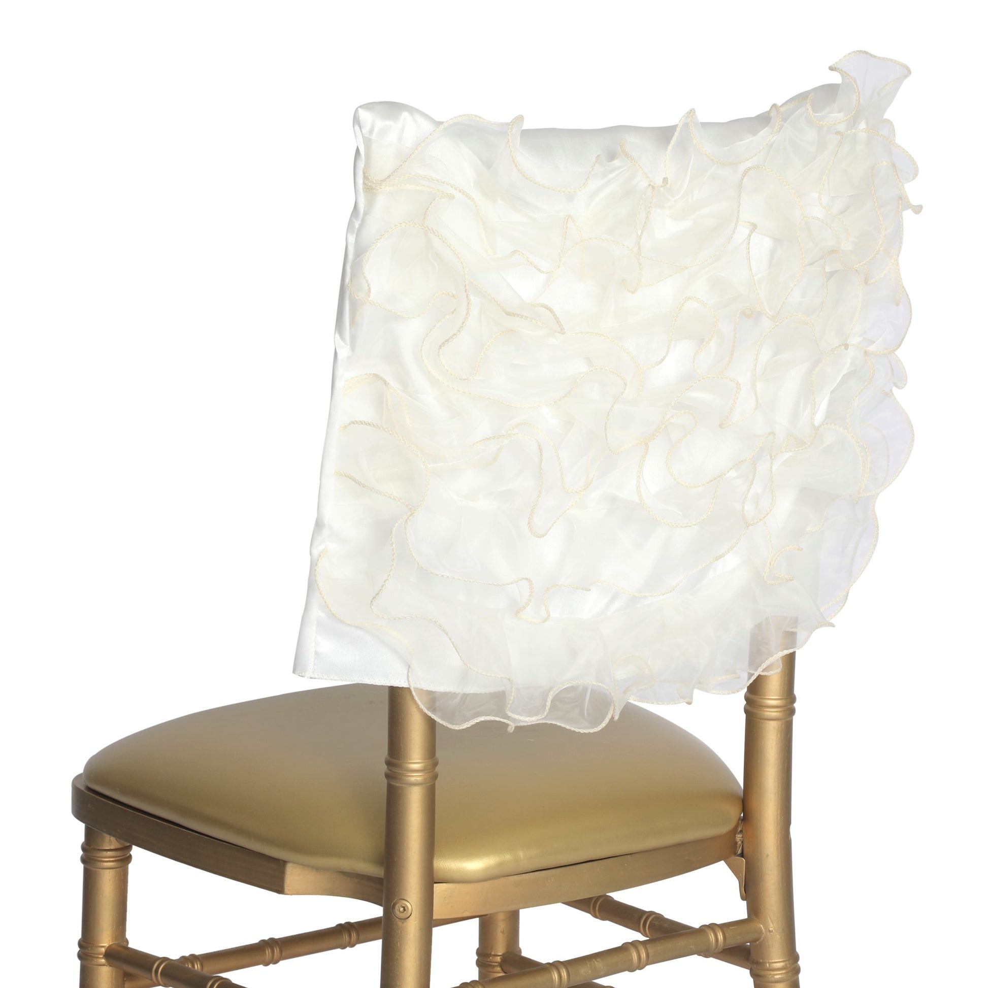 Swirl Chiavari Chair Cap - Ivory