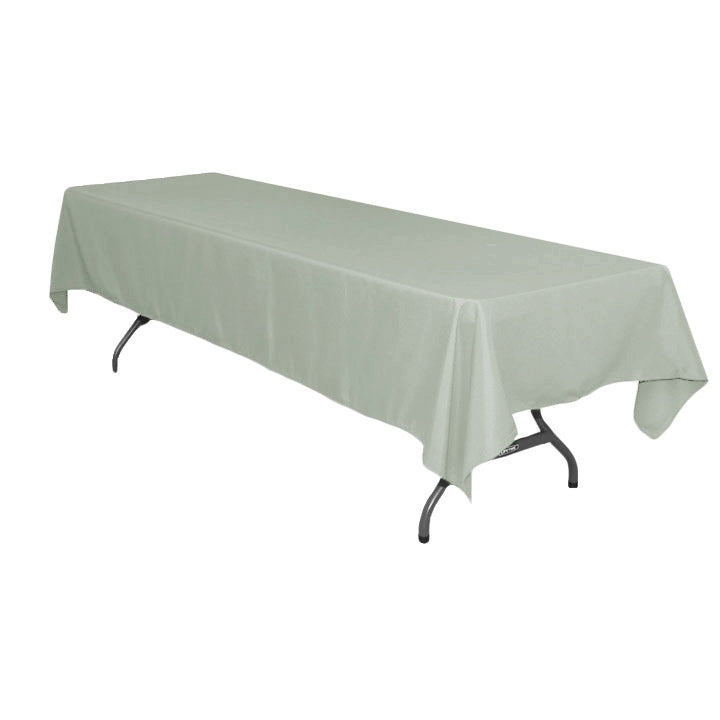 Rectangular Polyester Tablecloth 60"x126" - Gray/Silver - CV Linens