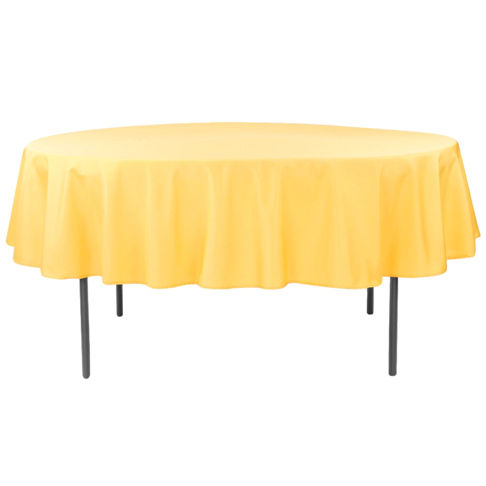 Polyester 90" Round Tablecloth - Canary Yellow - CV Linens