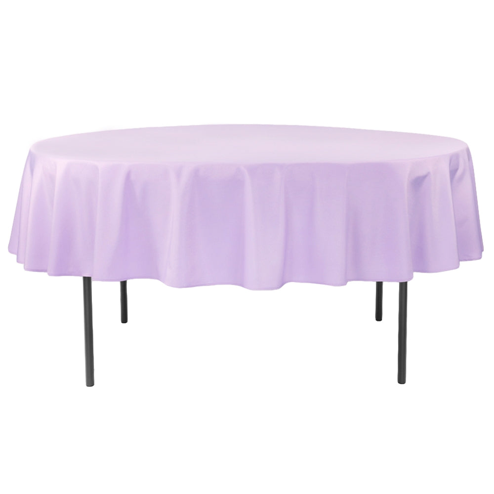 Polyester 90" Round Tablecloth - Lavender - CV Linens