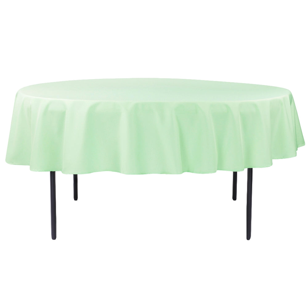 Polyester 90" Round Tablecloth - Mint Green - CV Linens