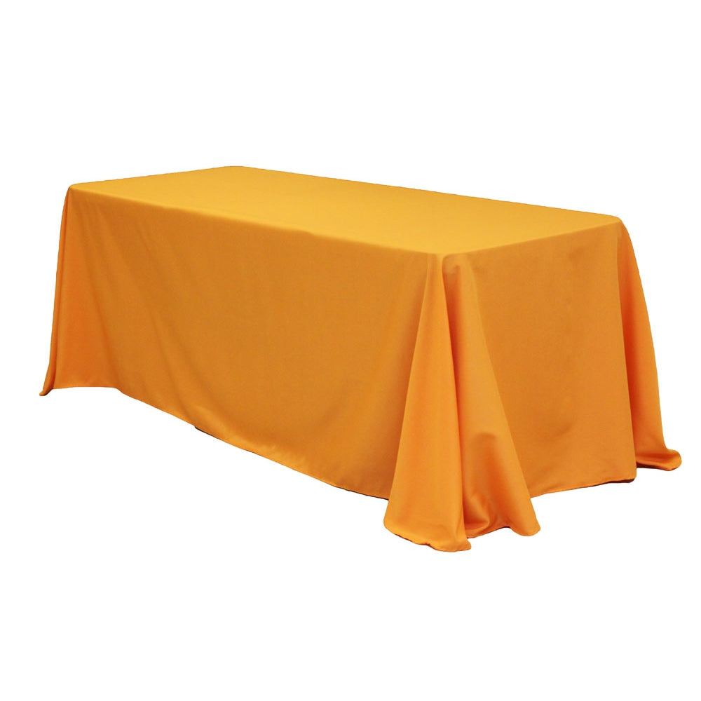 90"x132" Rectangular Oblong Polyester Tablecloth - Orange - CV Linens