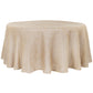 Burlap 120" Round Tablecloth - Natural Tan - CV Linens