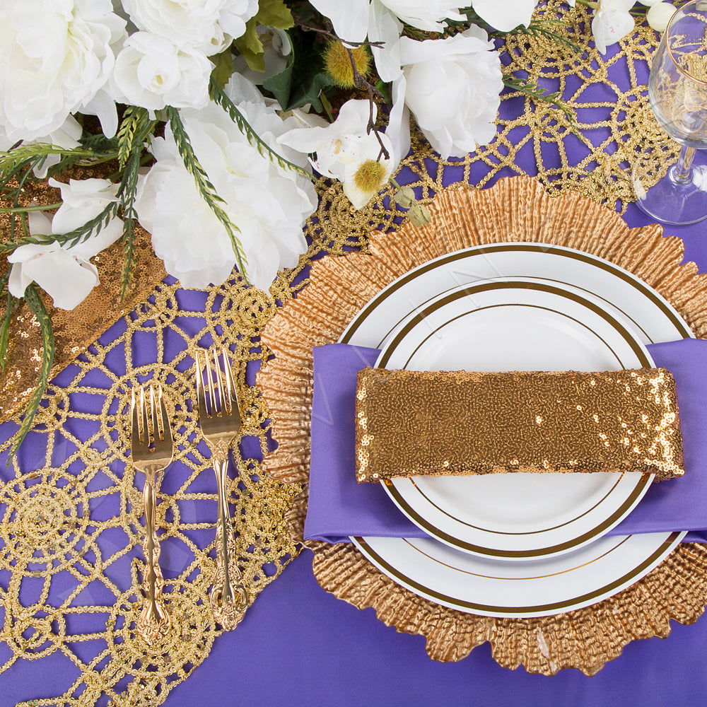 Reef Glass Charger Plate - Gold - CV Linens