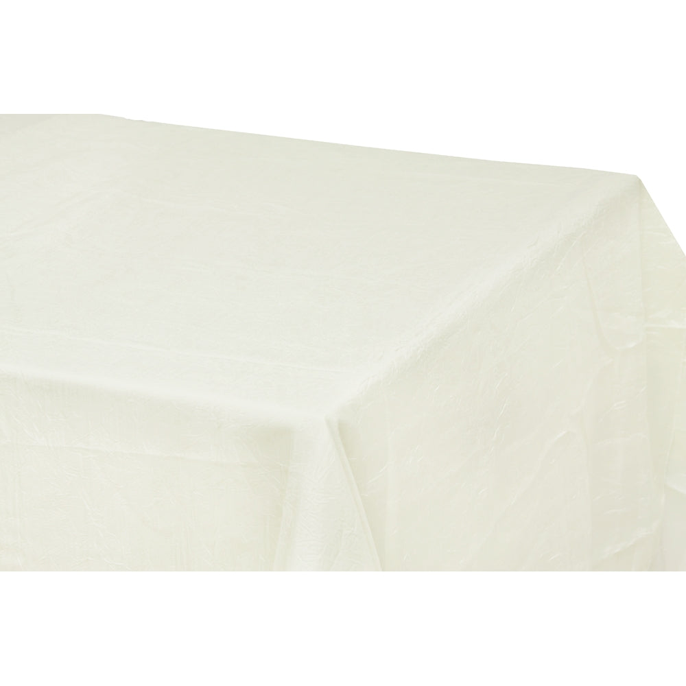 Crushed Taffeta 90"x132" rectangular tablecloth - Ivory - CV Linens