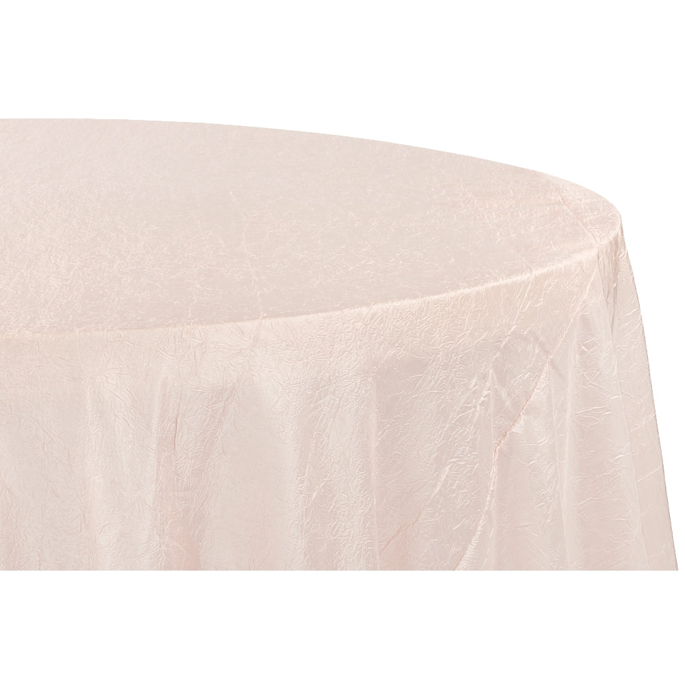 Crushed Taffeta 120" Round Tablecloth - Blush/Rose Gold - CV Linens