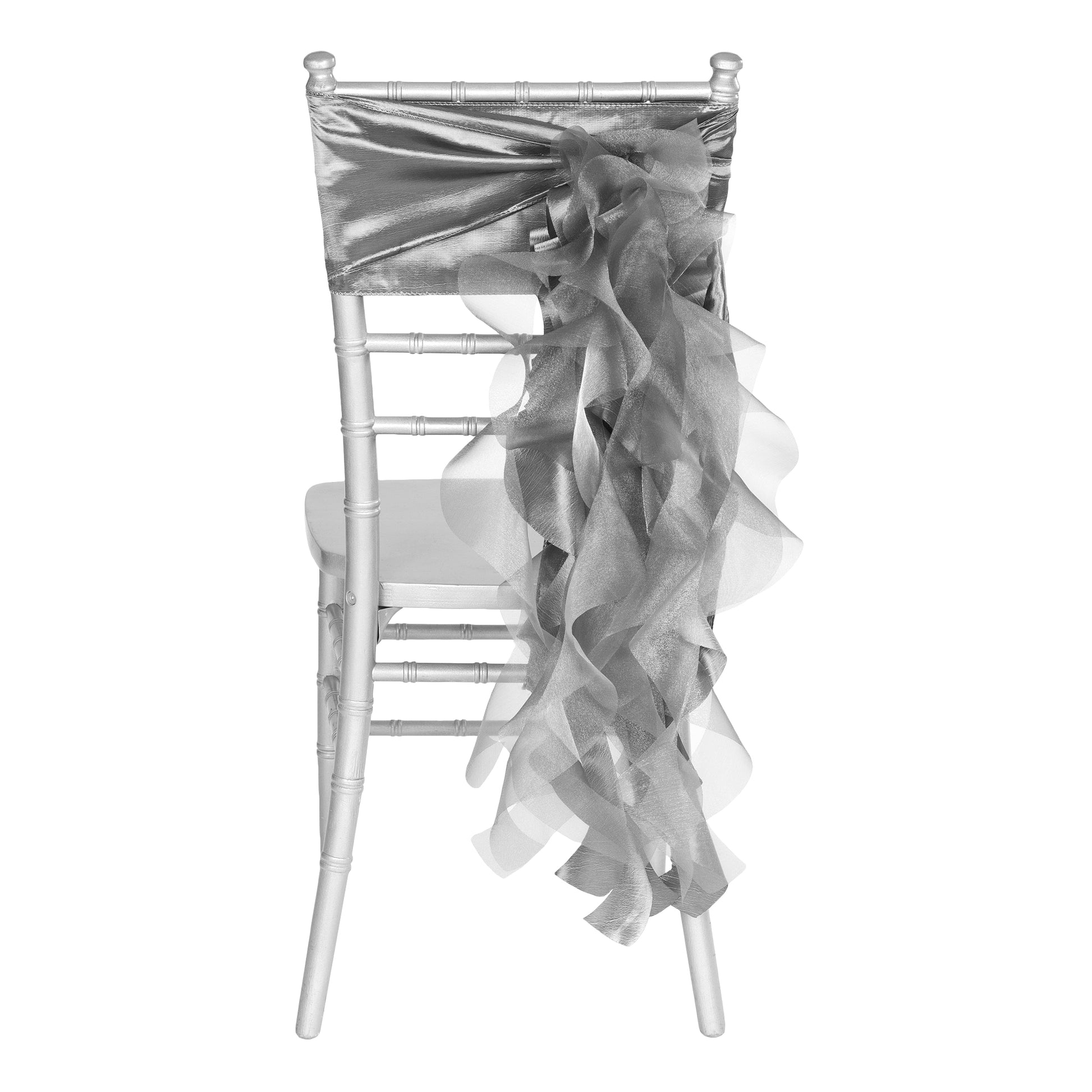 Curly Willow Chair Sash - Silver - CV Linens