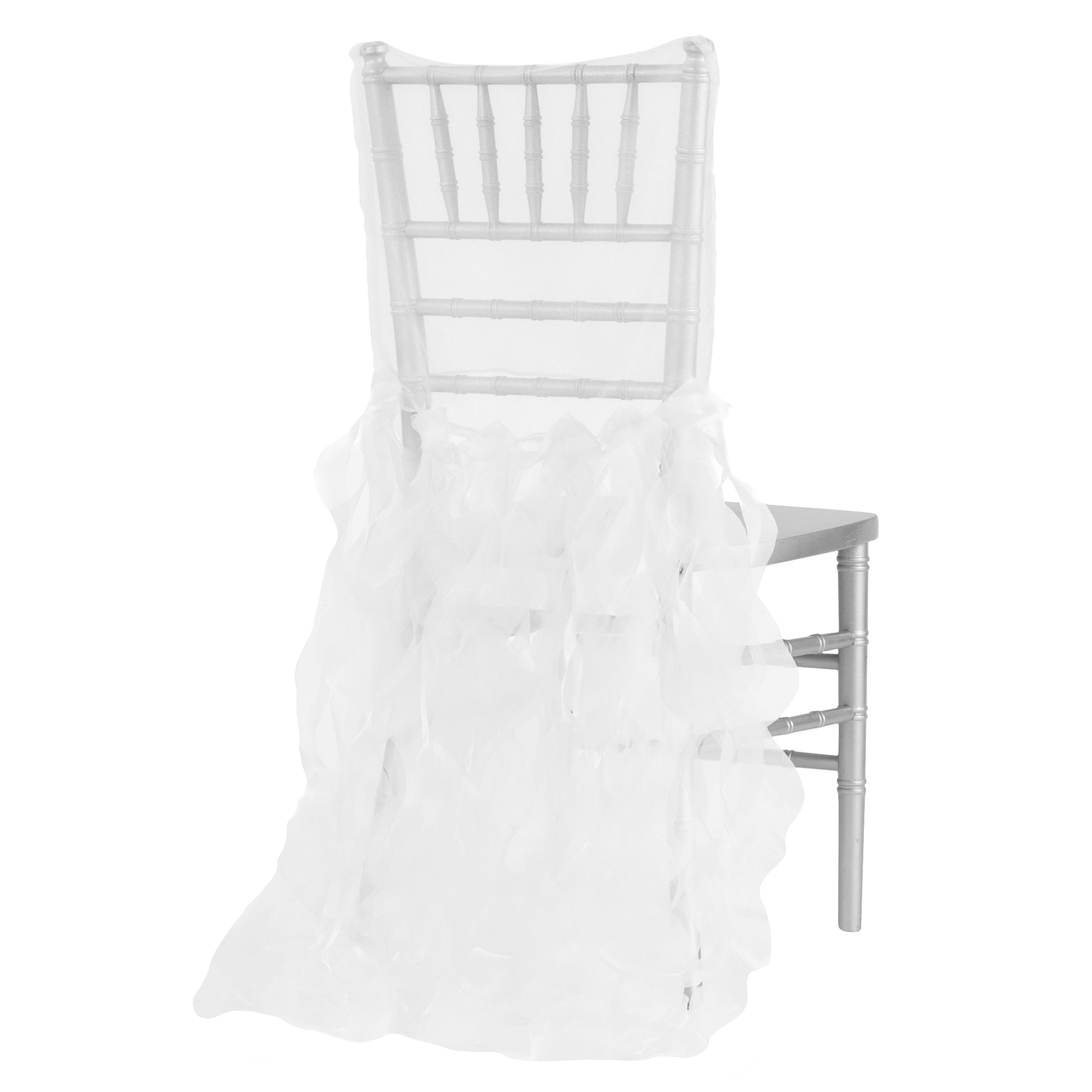 Curly Willow Chiavari Chair Back Slip Cover - White - CV Linens