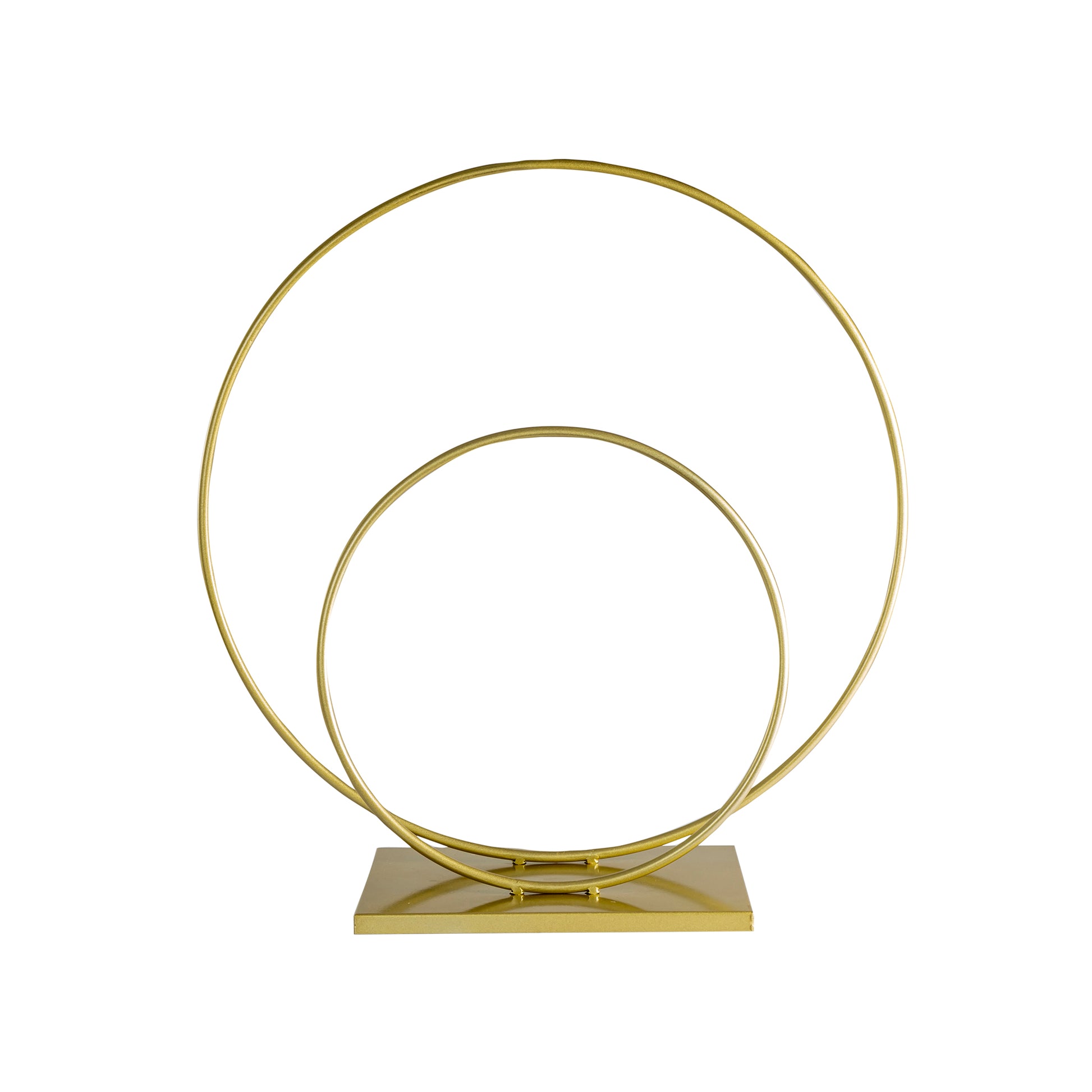Double Hoop Tabletop Centerpiece - Gold