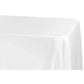 Economy Polyester Tablecloth 90"x156" Oblong Rectangular - White - CV Linens
