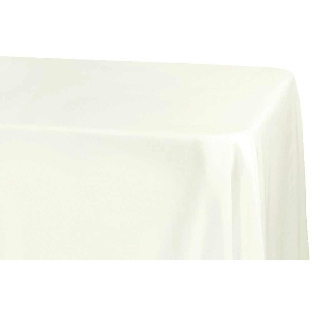 Economy Polyester Tablecloth 90"x156" Oblong Rectangular - Ivory - CV Linens