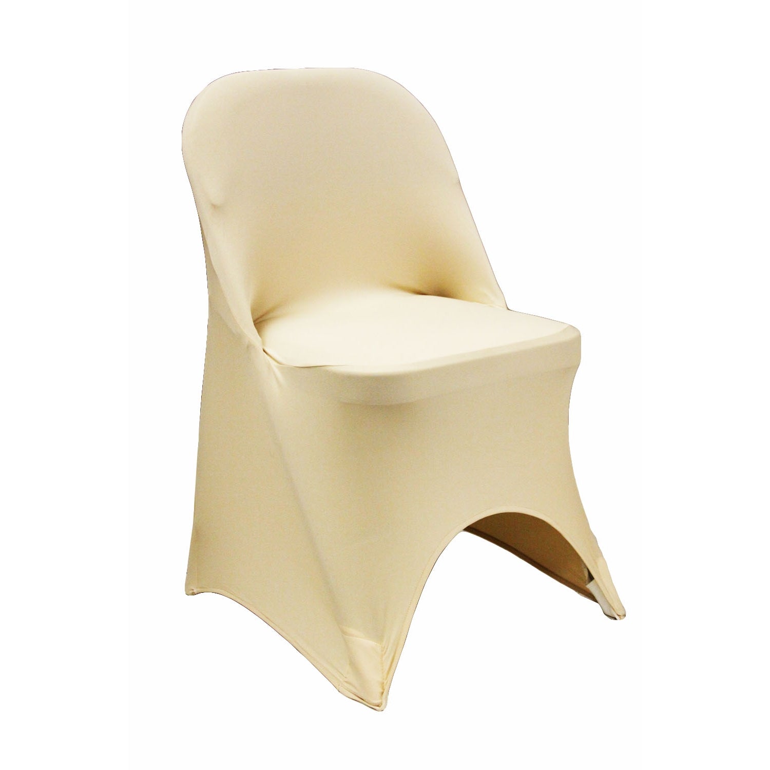 Folding Spandex Chair Cover - Champagne - CV Linens