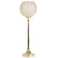 Glass Crystal Bowl/Ball Centerpiece on Stand 30" - Gold - CV Linens