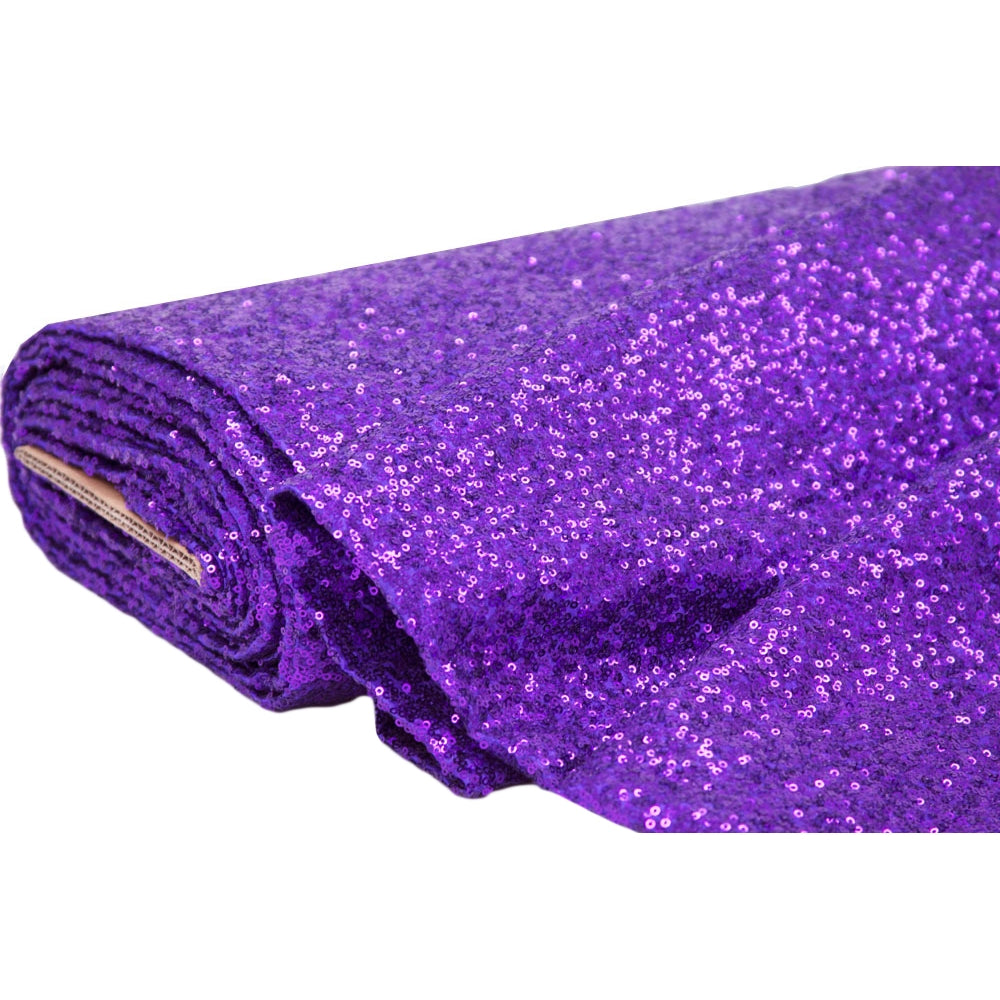 10 yards GLITZ Sequins Fabric Bolt - Purple - CV Linens