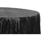 Glitz Sequins 120" Round Tablecloth - Black - CV Linens