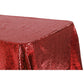 Glitz Sequin 90"x156" Rectangular Tablecloth - Apple Red - CV Linens