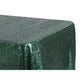 Glitz Sequin 90"x156" Rectangular Tablecloth - Emerald Green - CV Linens