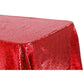 Glitz Sequin 90"x156" Rectangular Tablecloth - Red - CV Linens