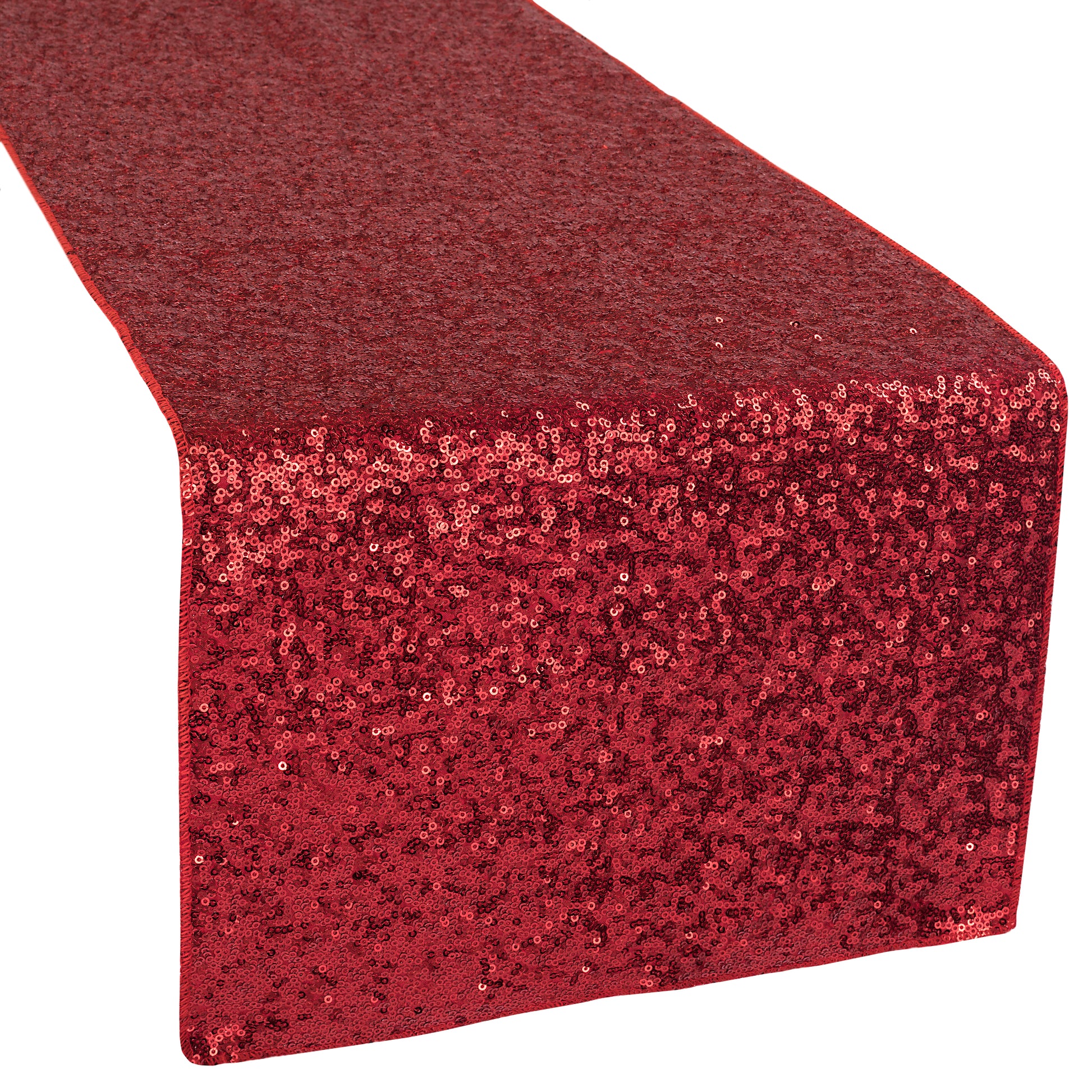 Glitz Sequin Table Runner - Apple Red - CV Linens