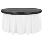 Glitz Sequin Table Topper/Cap 60" Round - Black - CV Linens