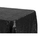 Glitz Sequin 90"x132" Rectangular Tablecloth - Black - CV Linens