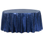 Glitz Sequins 132" Round Tablecloth - Navy Blue - CV Linens