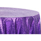Glitz Sequins 132" Round Tablecloth - Purple - CV Linens