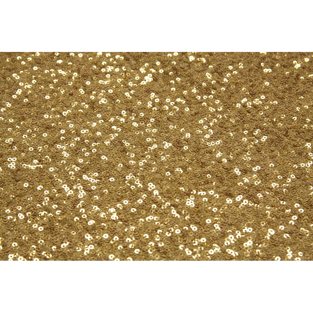 CV Linens 10 Yards Square Payette Sequins Fabric Bolt - Gold