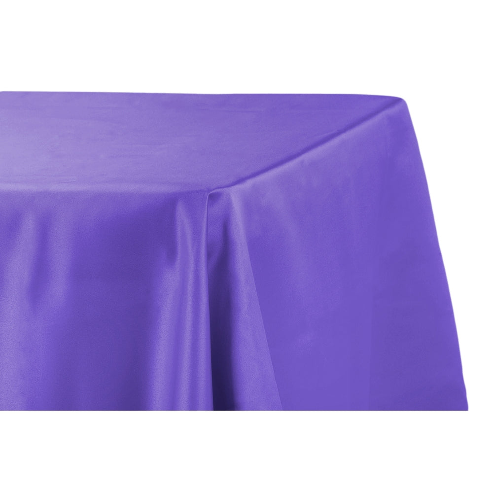 Lamour Satin 90"x156" Rectangular Oblong Tablecloth - Purple - CV Linens
